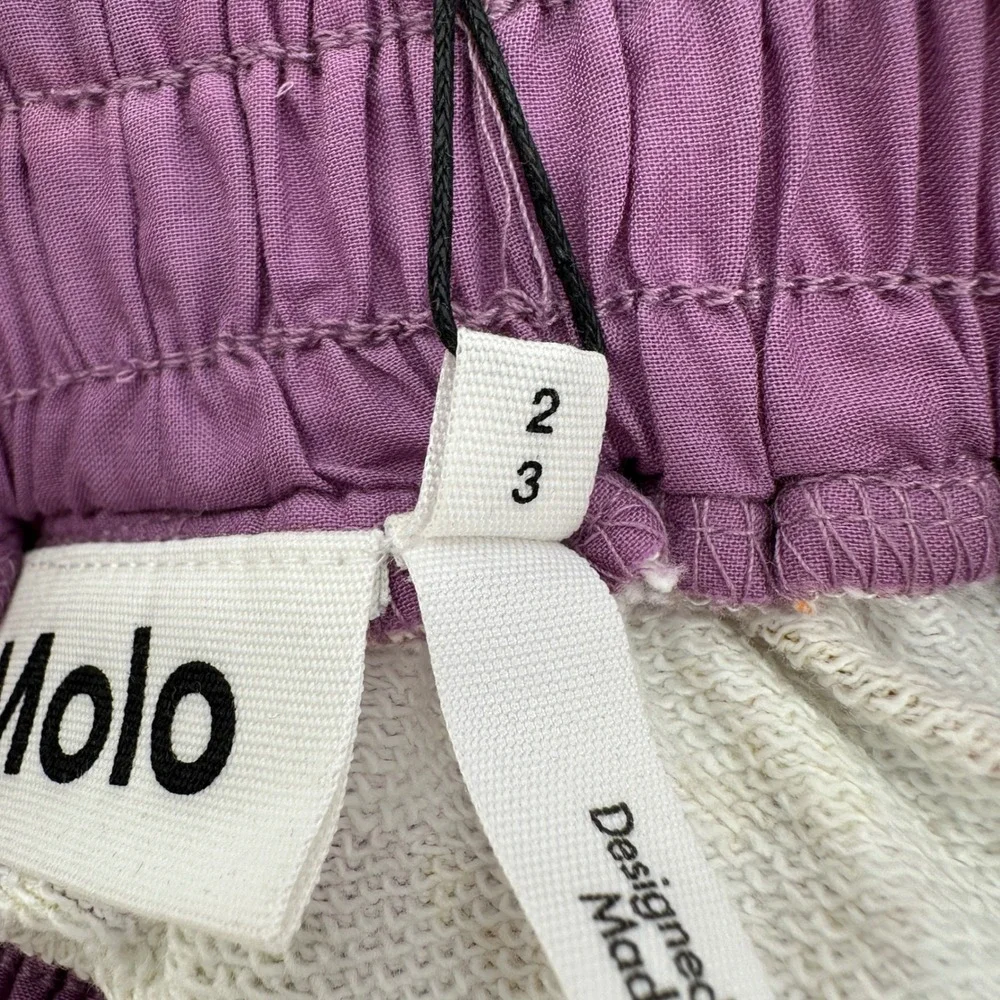 Molo Girls Purple Floral Organic Cotton Skirt 2S23D119 Size 2-3 NEW